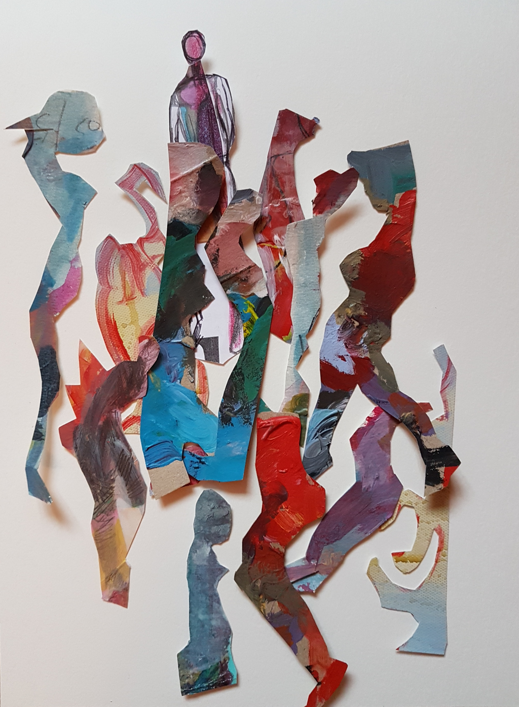 IVILINA KOUNEVA. Braving our way through - painted cut-outs on paper