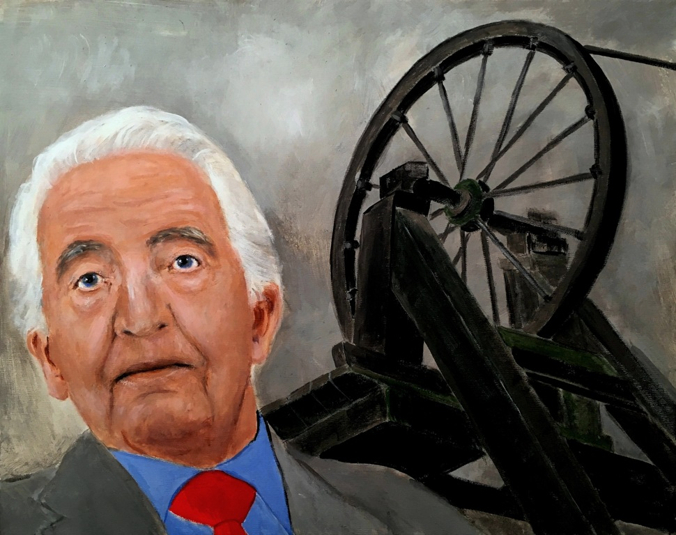 Portrait of Labour MP Dennis Skinner at Pleasley Pit