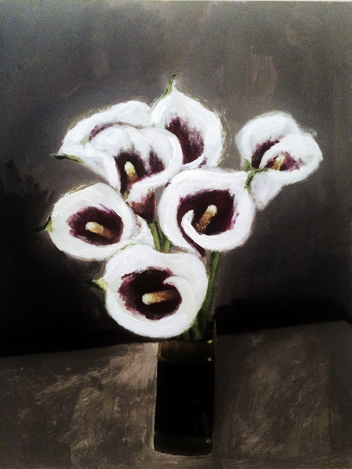 Seven Calla lilies